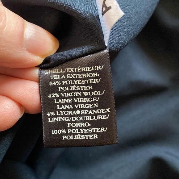 ANN Taylor lightly textured navy trousers wool mix - Picture 7 of 7